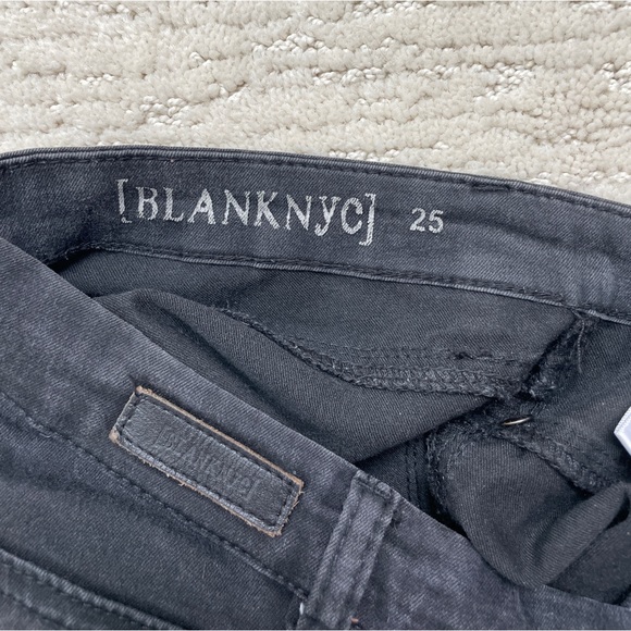 Blank NYC black Jeans denim pants low rise fall skinny fit trendy classic 25 - Picture 12 of 14